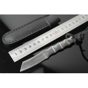 Small straight knife all Damascus steel UD05087  